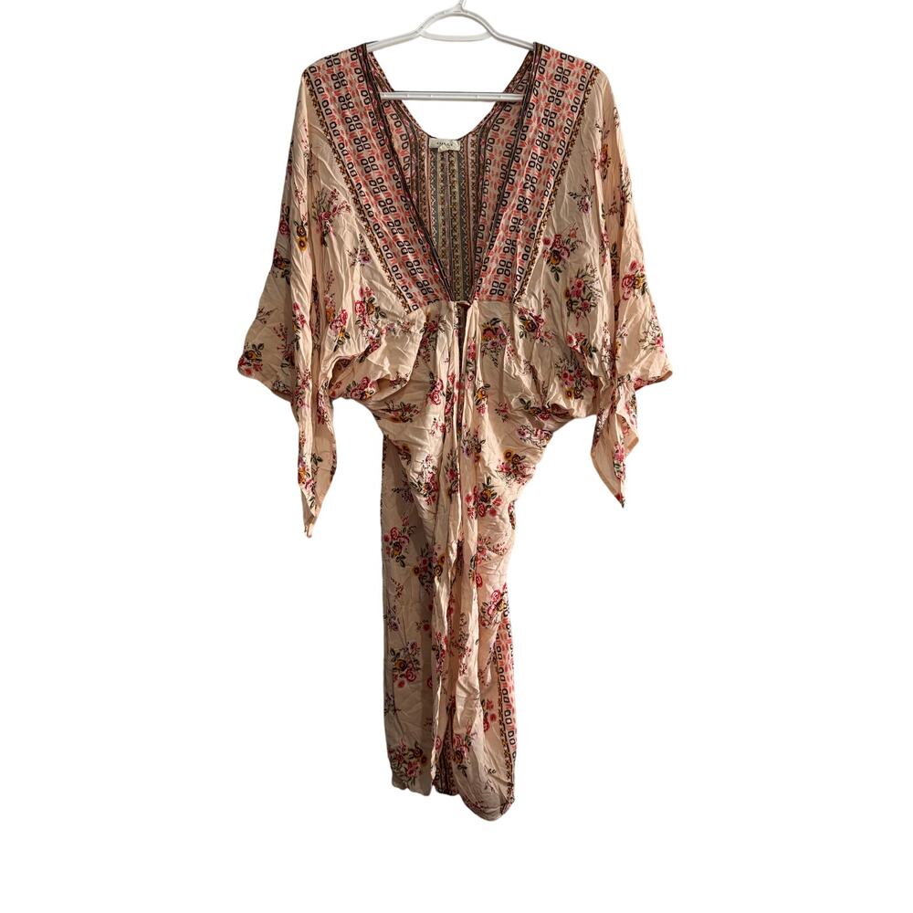 Gilli Tropical‎ Kimono Swim Cover Up Womens S/M Beach Vacation Fairy Coastal